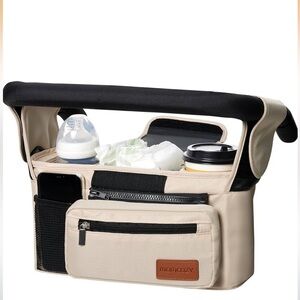 Momcozy Beige Stroller Organizer Bag for Kids Accessories